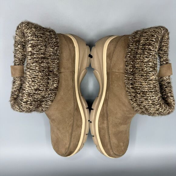 Skechers Comfort Boots Womens Winter Snow Brown Ankle Top Pull On Size 9 - Picture 8 of 11